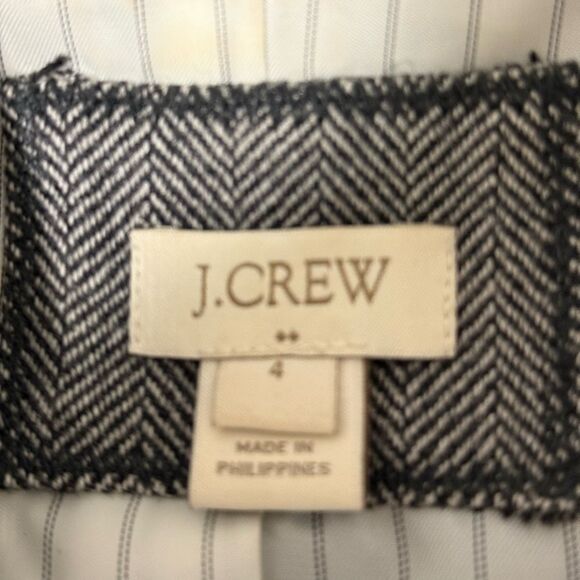 J.Crew Shrunken Fit Women’s Wool Blend Herringbone Classic Blazer. Size 4. - Picture 7 of 8